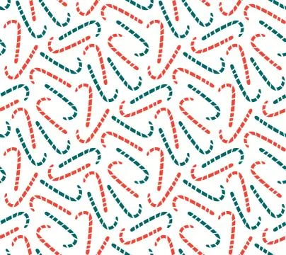Christmas sugar canes seamless pattern 스톡 일러스트