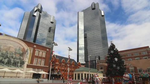 Christmas at the Sundance Square Video stock 33049587