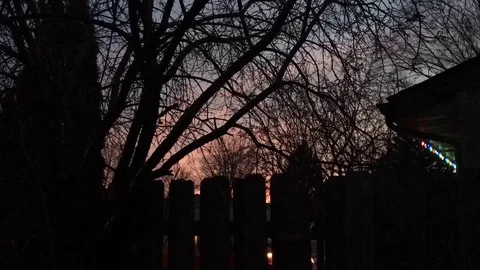 Christmas Sunset Time Lapse Stock Footage 83586875