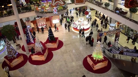Christmas at the supermarket Stock Footage 70411046