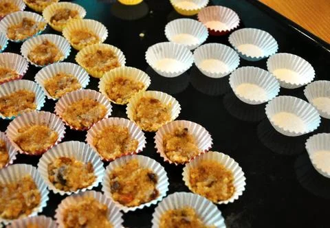 Christmas sweets cups Stock Photos