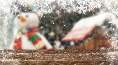 Christmas table background Stock Photos