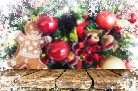 Christmas table background Stock Photos