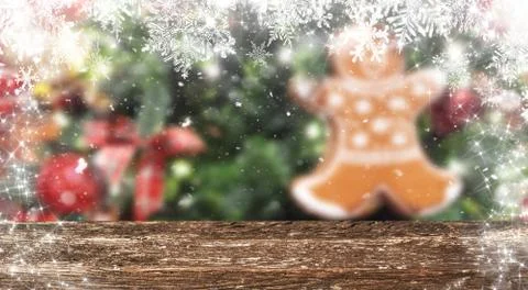 Christmas table background Stock Photos