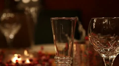 Christmas table CU RL pan near focus RT v1 스톡 동영상 18122467