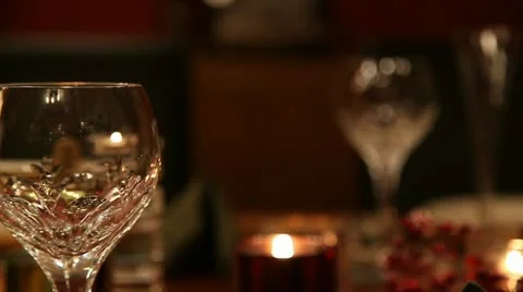 Christmas table CU RL pan near focus RT v2 스톡 동영상 18124134