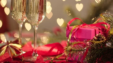 Christmas table decoration Stock Footage 72001493