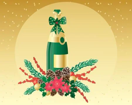 Christmas table decoration Stock Illustration