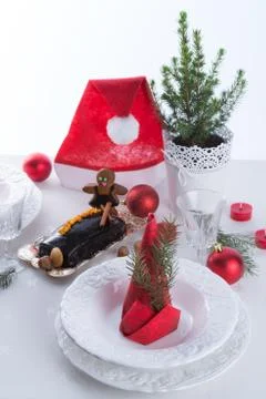 Christmas table deko Stock Photos