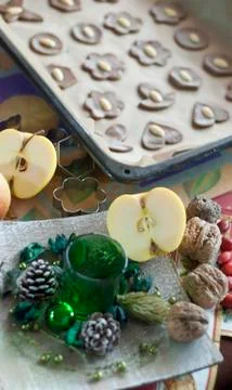 Christmas table mix Stock Photos