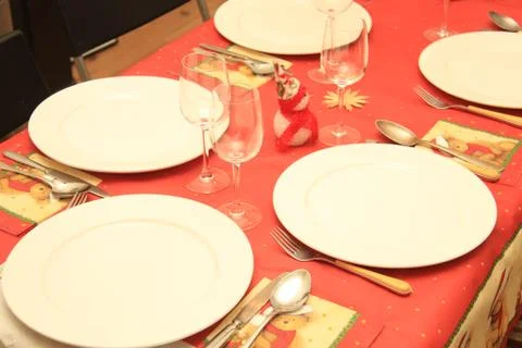 Christmas table Stock Photos