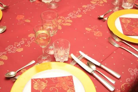 Christmas table Stock Photos