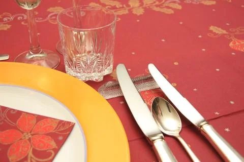 Christmas table Stock Photos