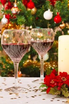 Christmas table Stock Photos