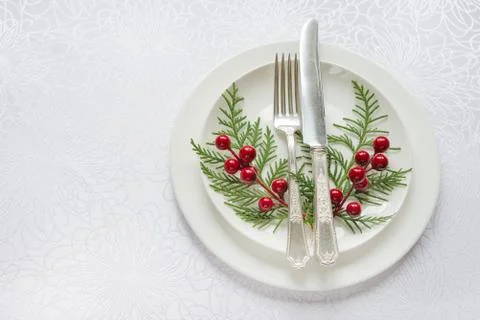 Christmas table Stock-Fotos