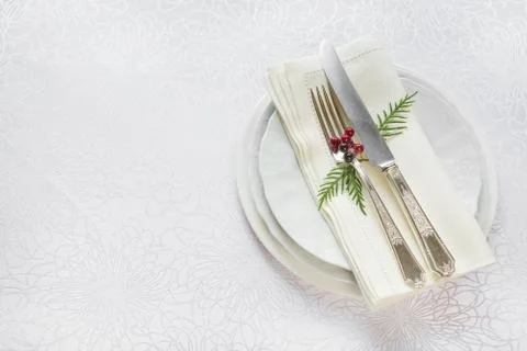 Christmas table Foto stock