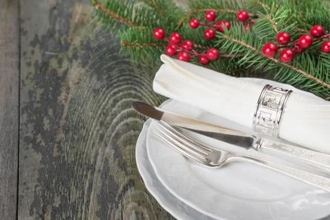 Christmas table Foto stock