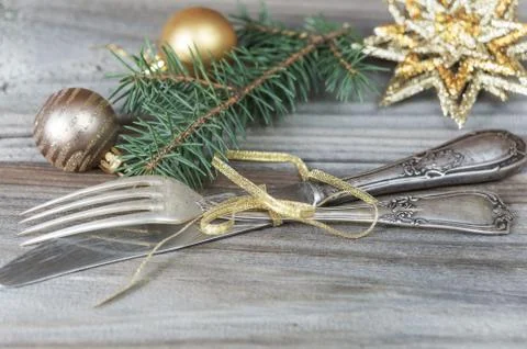 Christmas table Stock Photos