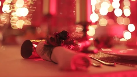 Christmas Table Setting Video stock 76068293
