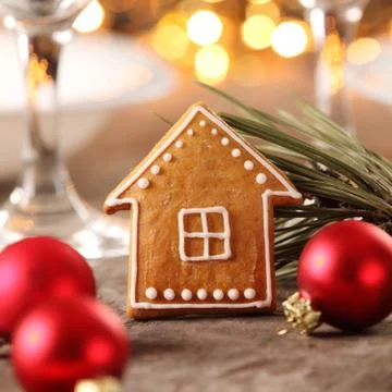 Christmas table setting Stock Photos