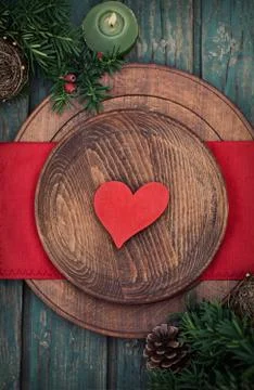 Christmas table setting Stock Photos