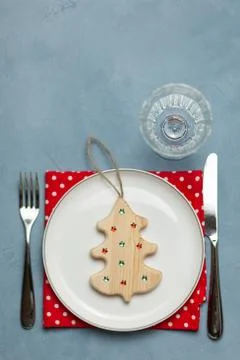 Christmas table setting Stock Photos