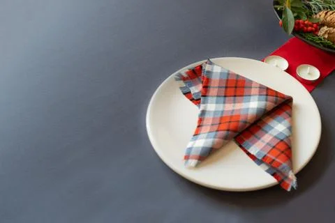 Christmas table setting Stock Photos