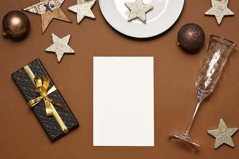Christmas table setting Stock Photos