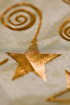 Christmas tablecloth Stock Photos