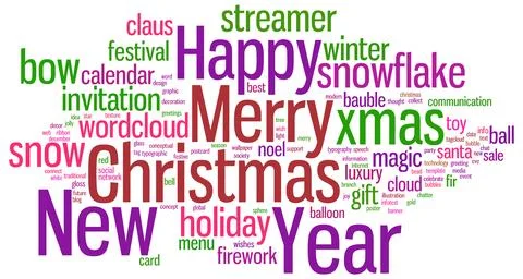 Christmas Tag Cloud Stock Illustration