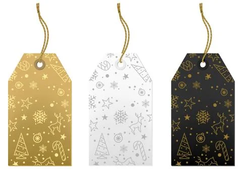 Christmas Tags Set Stock Illustration