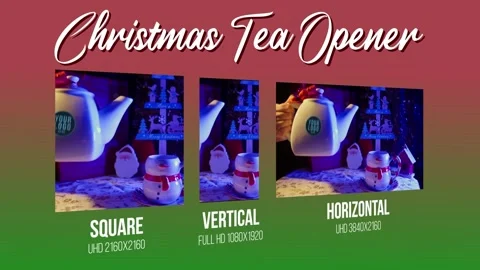 Christmas Tea Opener Stock After Effects