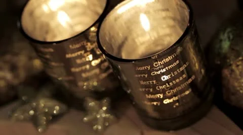 Christmas tealights Stock Footage 24669120