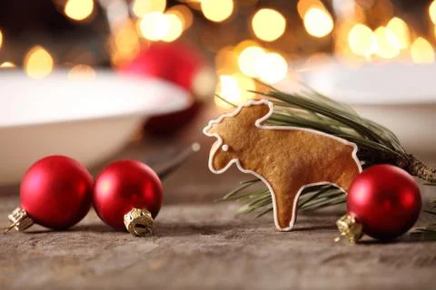 Christmas teble Stock Photos