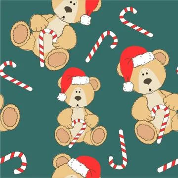 Christmas Teddy bear Illustrazione stock