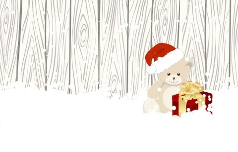Christmas teddy bear Stock Illustration