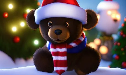 Christmas teddy bear Stock Illustration