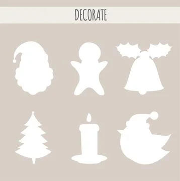 Christmas template for embellishment Stock Illustration