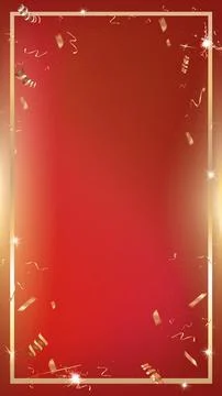 Christmas template gradient red social media story AR filter post background Stock Illustration
