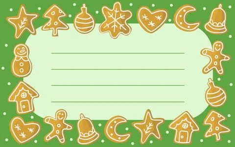 Christmas template sheet. Vector illustration. Illustrazione stock