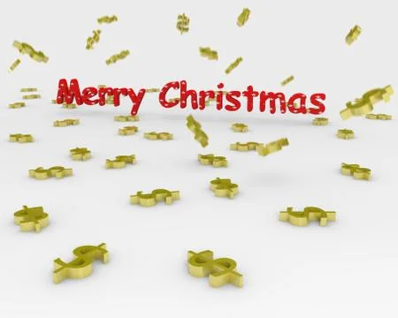 Christmas text sign Stock Illustration