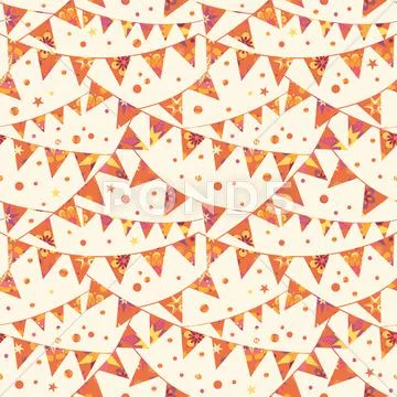 Christmas Textured Decorations Flags Seamless Pattern Background Stock Illustration