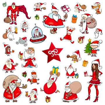 Christmas theme cartoons Stockillustratie
