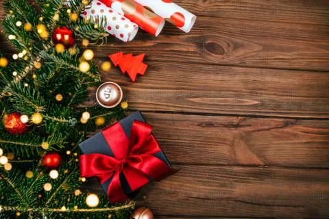 Christmas theme flatlay Stock Photos