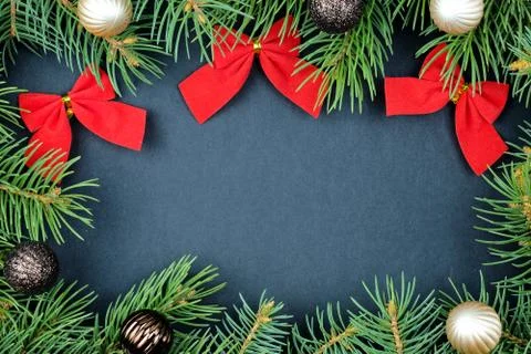 Christmas theme, frame for text. Stock Photos