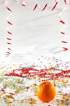 Christmas theme with orange Stock Photos