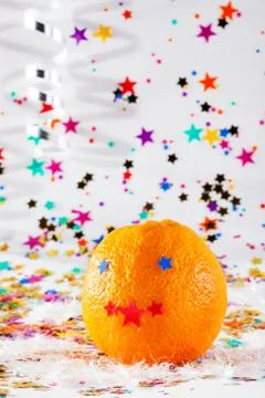 Christmas theme with orange Stock Photos