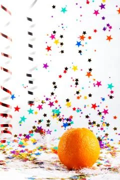 Christmas theme with orange Stock Photos