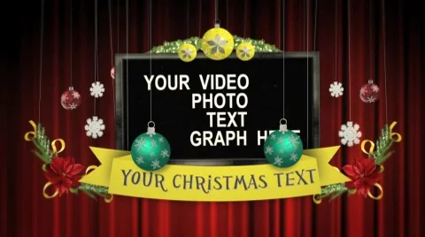 Christmas Theme Title Text for AE After Effects stock