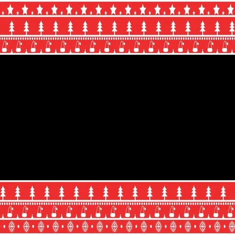 Christmas themed border frame motion graphic with alpha channel Stock Footage